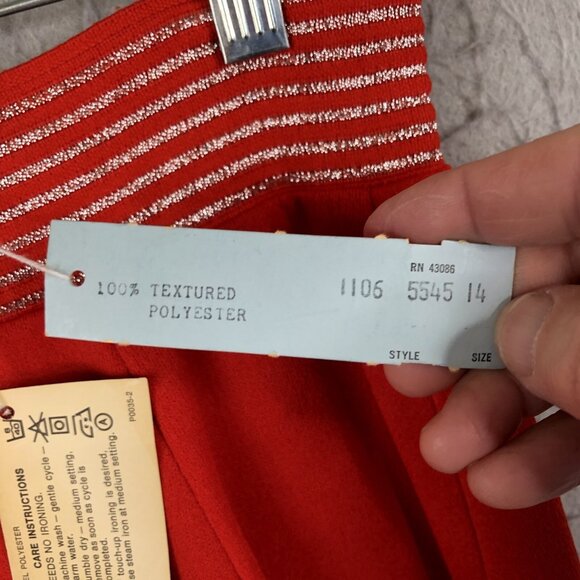 Vintage Celanese Maxi Skirt Women 14 Retro Polyester 70s Sailor Preppy Old Money - Picture 5 of 16